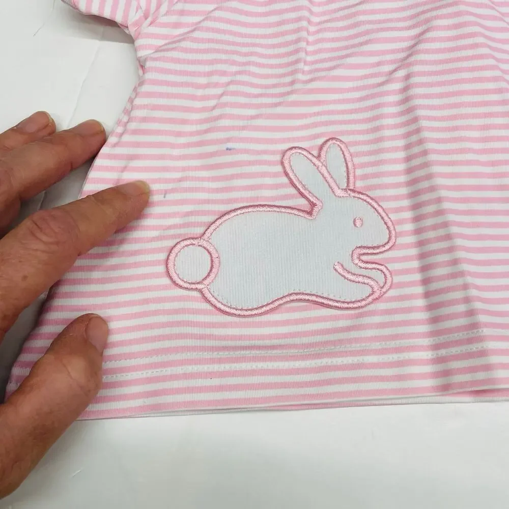 NWT (Please Read) Smockingbird 9M Pink Bunny Pocket Bloomer Set